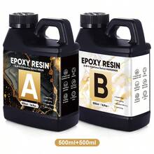 QIAO Crystal Clear Epoxy Resin, 1:1 AB Resin & Hardener, Bubble Free Self-Leveling Casting Resin For DIY Crafts - Clear - View 8