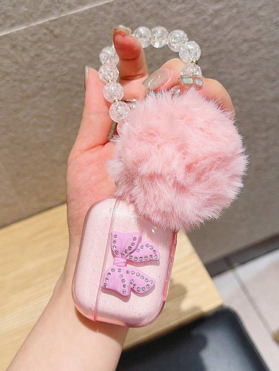 1個心形耳機保護套，適用於AirPods Pro 3、Pro 2、Cute 3、Cream White 2，防震保護殼，女款