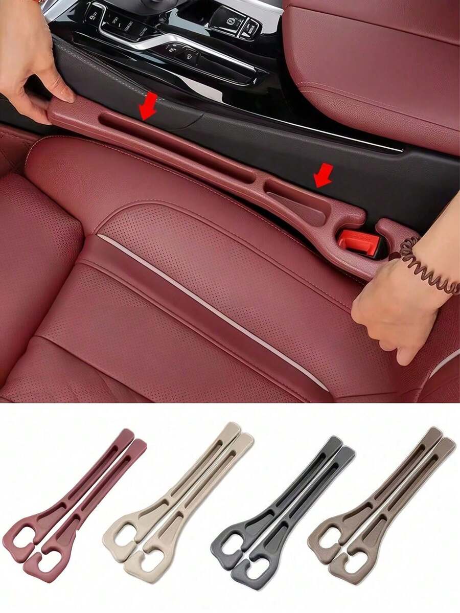 Car Seat Gap Filler Storage Organizer, Anti-Leak & Anti-Drop, Can Store Phone, Keys And Other Small Items, Multi-Function Gap Storage Box, Suitable For Car Center Console Side Armrest, Unisex, Essential Car Accessory, Car Interior Decoration