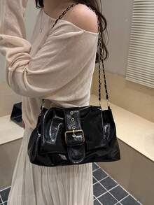 女款腋下包 2026 夏季新款 小眾復古時尚 手提單肩包 高美感通勤款 - 黑色 - 查看 4