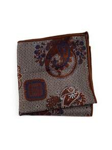 ZLQ&GOU 3 PCS Brown Cashew Flower Jacquard Silk Tie Set, Includes Tie, Pocket Square, Lapel Pin, Suitable For Wedding, Business, Party, Gift - Brown - View 4
