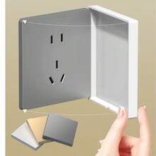 1 pieza Cubierta protectora de interruptor montada en la pared autoadhesiva Tipo 86 Caja de enchufe impermeable Caja de plástico a prueba de salpicaduras - Blanco - Ver 1
