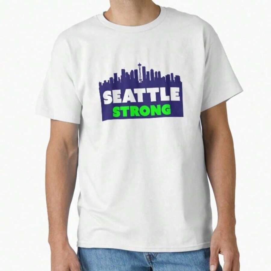 Camiseta con la aguja espacial frente a una ciudad colorida - Negro - Ver 1