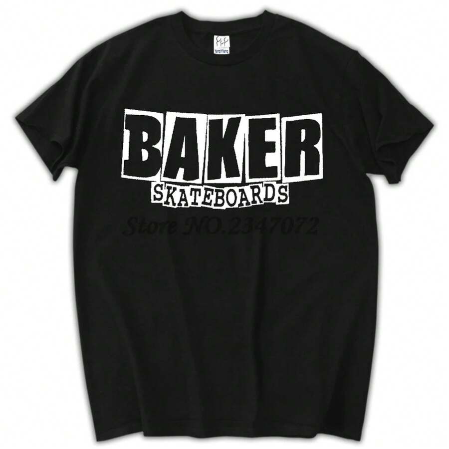 Nueva camiseta de manga corta para hombre con logotipo de Baker Skateboards en color negro - igual que en la imagen - Ver 1