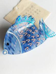 1pc Ocean Series Tropical Fish Shaped Hair Claw Clip, Acetate Hair Claw For Women, Half-Up Hair Accessory, Fun Creative Beach Hair Clip, Versatile Daily Seaside Hair Accessory, Summer Accessory - Multicolor - View 7