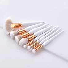 8pcs Makeup Brushes Tool Set Cosmetic Powder Foundation Blush Eye Shadow Blending Face Beauty Make Up Brush Color:B - Multicolor - Ver 7