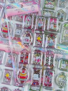 透明窗戶造型玻璃貼紙 3D裝飾 剪貼簿日記DIY文具貼紙 學校用品 - 彩色 - 查看 4