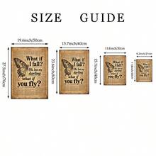1件 What If You Fly 牆面藝術畫 復古字典蝴蝶印花畫 勵志語錄美學海報 書頁設計 適用於臥室、客廳、圖書館裝飾 送給她的禮物，無框或有框/木製掛飾 - 圖案 - 查看 9