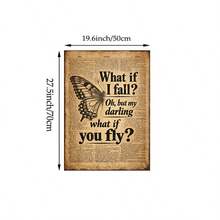 1件 What If You Fly 牆面藝術畫 復古字典蝴蝶印花畫 勵志語錄美學海報 書頁設計 適用於臥室、客廳、圖書館裝飾 送給她的禮物，無框或有框/木製掛飾 - 圖案 - 查看 19