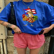 Heartfelt Daily Casual Graphic T-Shirt 100% Cotton Oversized Soft Breathable Casual Crewneck Short Sleeve Top Cute Aesthetic Vintage Style For Casual Wearers Fashion Lovers Daily Outfit Enthusiasts Gift Givers - 藍色 - 查看 18