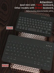 纯色材质翻盖键盘保护套，兼容苹果iPad，内置150mAh电池和Apple Pencil笔槽，适用于iPad Air第五代（2022年）、第四代（2020年）、第六代（2024年）、9.7英寸、第七/八/九代、10.2英寸、10英寸机型，黑色，生日礼物 - 黑色 - 查看 11