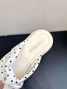 Women's Personalized Polka Dot Summer Cute Versatile Wedge Heel Platform Sandals Beige - Polka Dot Beige - View 9