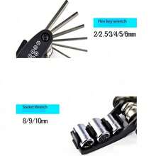Cycling Essential! 16-In-1 Multi-Function Bicycle Tool Foldable Portable Repair Wrench Set Hex Screwdriver Universal - Multicolor - View 3