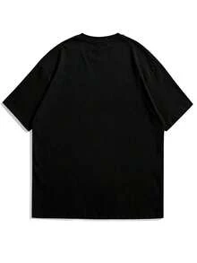 Blusa de manga corta de escote en V para hombre con patrones estampados de pájaros voladores, camisetas deportivas transpirables y de secado rápido, queridas por los aficionados al fútbol - Negro - Ver 6