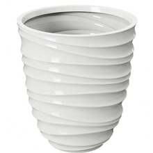 Round White Plastic Planter|16"*16"*18", Durable Lightweight Plant Container For Indoor & Outdoor Greenery Arrangements - 預設 - 查看 12