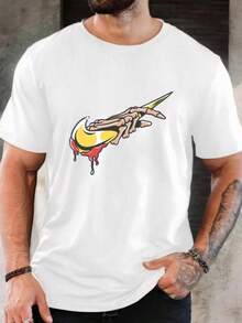 Mundoss 2026 Sweatshirts Men's T-Shirt Women's T-Shirt White Halloween Autumn Casual Wear For Friends And Family - 白色 - 查看 1