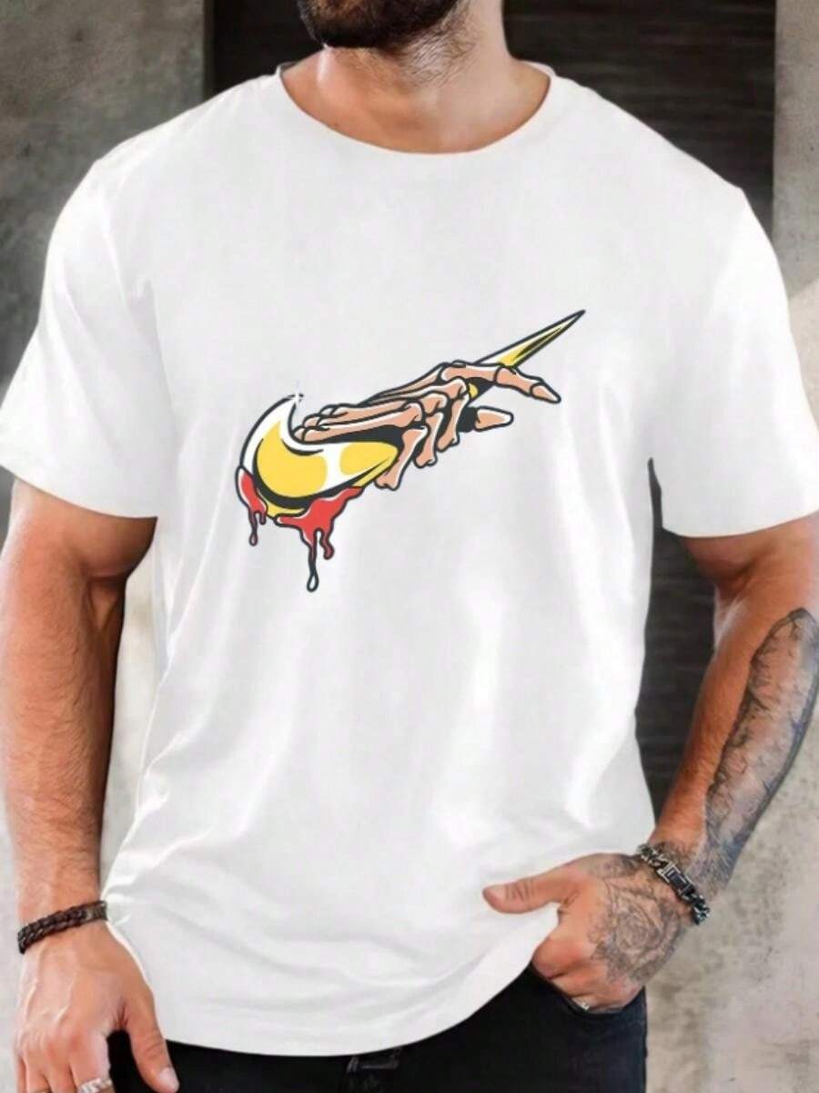 Mundoss 2026 Sweatshirts Men's T-Shirt Women's T-Shirt White Halloween Autumn Casual Wear For Friends And Family - 白色 - 查看 1