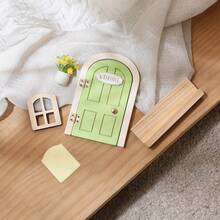 Bộ cửa tiên gỗ mini kèm cửa sổ & đế, trang trí phòng trẻ em, trang trí phòng ngủ em bé, cửa tiên trang trí phòng bé gái - Xem 9