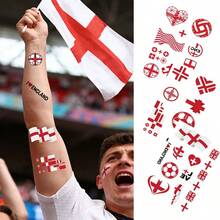 3pcs/Pack 2026 National Flag Temporary Tattoo Stickers, Waterproof Game Day Football Fan Makeup, Sports Party Decorations - Brown - View 20