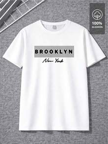 BROOKLYN NEW YORK T-Shirt |   100% - Putih - View 2