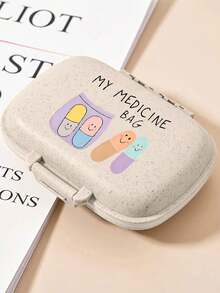 Portable Sealed Pill Box - Easily Fits In Pockets, Handbags And Wallets, Essential For Daily Medication, Essential For Business Travel, 8-Compartment Design Medication Storage Box, Nurse's Day Gift - Multicolor - View 3