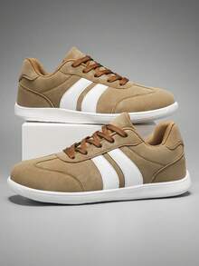Scarpe casual da escursionismo vintage britanniche unisex - Scarpe sportive per tutte le stagioni per uso esterno/urbano, scarpe con punta ampia e testa grande, design geometrico antiscivolo con punta tonda - Adatte per escursionismo, affari e uso quotidiano - Cammello - Visualizzare 5