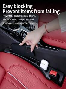 Car Seat Gap Filler Storage Organizer, Anti-Leak & Anti-Drop, Can Store Phone, Keys And Other Small Items, Multi-Function Gap Storage Box, Suitable For Car Center Console Side Armrest, Unisex, Essential Car Accessory, Car Interior Decoration - Multicolor - View 3