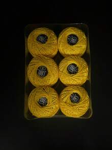 6pcs/Box Solid Color Lace Thread, Mini Spools, Approx. 25m/Spool, Boxed Cross Stitch Cotton Thread, Multi-Color Ball-Shaped Pure Cotton Embroidery Thread Set, Suitable For Crafters And Sewing Classes, Casual Country Style Handmade Accessories - Solid Color No. 8 Lace Thread - View 7