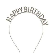 1pc Happy Birthday Rhinestone High-End Party Photo Prop Headband Hair Accessory For Women - View 5