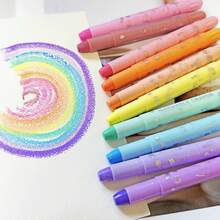 10/20 bút sáp màu có thể xoắn và tẩy xóa, màu hồng pastel sáng, gel mịn dễ rửa, dễ pha trộn, phù hợp cho sách tranh, dự án nghệ thuật và đồ dùng học tập - Bộ - Xem 7