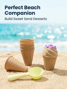 Children's Beach Toy Set, Summer Beach Winter Snow Games Toys, Outdoor Beach Toy Tools Including Ice Cream Molds, Sand Molds And Tools, Multiple Combination Options. Perfect Summer Gift For Children, Ideal Birthday Or Holiday Gift, Suitable For Beach Digging And Water Play. Suitable For Boys And Girls Outdoor Games, Beach Trips And Camping - Multicolor - View 8