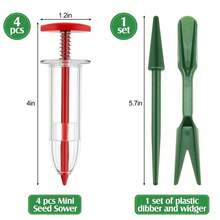 6pcs Sowing Set, Manual Mini Seeder, Plastic Seeder, Suitable For Various Seed Sizes, With 5-Level Adjustable Seedling Seeder, Portable Tool For Potted Seedling, Seed And Vegetable Planting, Includes Two Seed Seeders And Two Small Tools - Seeding Kit - 6-piece Pack - View 3