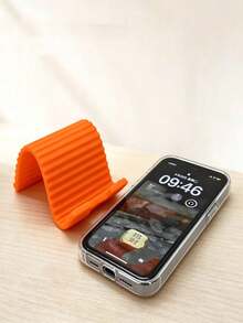 1pc Adjustable Flexible Silicone Phone Stand, Multi-Angle Desktop Holder, Aluminum Alloy Core, Compatible With All Smartphones And Tablets, Say Goodbye To Neck Pain - Multicolor - View 7