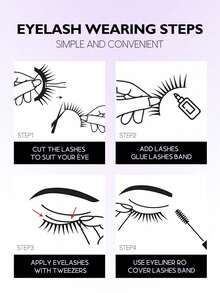GROINNEYA 7 Pasang Bulu Mata Palsu Tebal dan Bervolume Gaya Mata Kucing, Bahan Mink, Bulu Mata Palsu Strip Alami, Cocok untuk Pesta, Pemakaian Sehari-hari, Desain Mata Kucing, Dapat Digunakan untuk Berbagai Acara - Cat eye Lashes - View 8