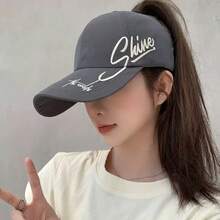 1pc New Versatile Baseball Cap For Women, Korean Style Wide Brim Baseball Cap, Sun Protection, Suitable For Spring, Summer, Autumn, Winter, All Seasons, Makes Face Look Smaller - SHINE Hat - View 4