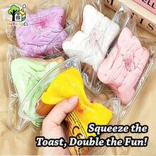Large Soft Toast Plush Toy, Slow Rebound Sensory Stress Toy, Realistic Fake Bread, Suitable For Restaurant Decor, April Fools' Day Prank Toy, Perfect Gift For Christmas, Halloween, Birthday Party And Classroom Reward, - Multicolor - View 7