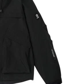 Women's Autumn/Winter Outdoor Softshell Jacket, Loose Casual Hooded Jacket For Running, Hiking, Fishing And Sports - Black - View 6