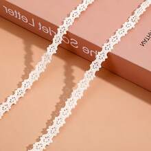 5Yards Vintage Lace Ribbon Crochet Lace Trim, Thin Lace-Trim Ribbon For Bridal Wedding Decoration, Craft, Sewing Skills For DIY Dress, Flower Bouquet, Scrapbook, Gift Wrapping - 1Pc - View 7