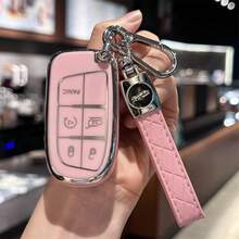 TPU 鑰匙遙控器保護套，適用於 Dodge Charger、Challenger、Grand Cherokee、Compass、Renegade、Patriot、Grand Commander、Chrysler 300，附鑰匙遙控器掛繩 - 彩色 - 查看 13