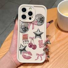 Funda de teléfono Apple con diseño de bola de discoteca y estrella de moda, adecuada para iPhone 11/12/13/14/15/16Plus/17 - EC Gaozhu Blanco Antiguo 1194 - Ver 1