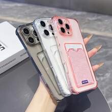 3pcs Transparent Black Pink Minimalist Lens Protection 3-Piece Set Phone Case Personalized Compatible With IPhone 16 Pro Max/17/16/15/14 Plus/13/12/11 Protective Case Air - Multicolor - View 30