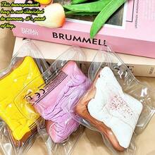Large Soft Toast Plush Toy, Slow Rebound Sensory Stress Toy, Realistic Fake Bread, Suitable For Restaurant Decor, April Fools' Day Prank Toy, Perfect Gift For Christmas, Halloween, Birthday Party And Classroom Reward, - Multicolor - View 3