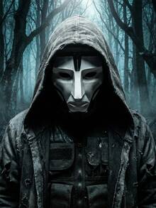 1 pieza Máscara táctica de cara completa blanca Warden / Máscara Ghroth Delta Force accesorio de cosplay Gekross Unidad Raven material de plástico ABS adecuada para CS y juegos de escape al aire libre misterio de rol disfraz de fiesta/mascarada decoración de Halloween - Ver 9
