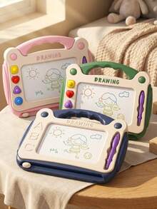 Set Papan Gambar Magnetik Berbagai Ukuran, Tombol Hapus Sekali Klik Tanpa Baterai, Melatih Keterampilan Motorik Halus, Latihan Menggambar/Mencoret-coret, Mainan Edukasi Dini, Stimulasi Imajinasi, Pengembangan Minat, Hadiah Sempurna untuk Ulang Tahun/Liburan/Kembali ke Sekolah - MultiWarna - View 3