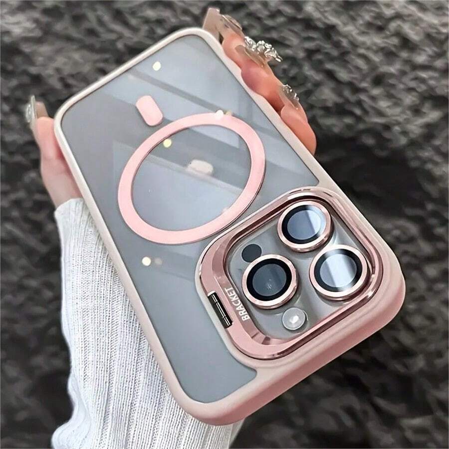 Una funda elegante para teléfono no incluye un cordón ni un soporte. Funda 3 en 1 con marco metálico magnético, protector de lente y soporte, compatible con 16/16 Pro/16 Pro/15/15 Pro/15 Pro/14/14 Pro/14 Pro/13/13 Pro/13 Pro/12/12 Pro/12 Pro/11. Cubierta trasera dura antirrayas, a prueba de golpes y resistente al agua.