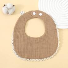 Infant Bibs Autumn/Winter New Solid Color Minimalist Baby Girl Drool Bibs, Newborn Soft Absorbent Anti-Spit-Up Bibs - Multicolor - View 5