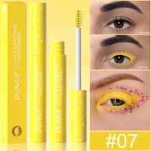 DUNUF Colorful Volumizing Mascara, Waterproof Smudge Proof Long Lasting Thick Lash Mascara, Vibrant Rainbow Color Eyelash Makeup For Party Cosplay Halloween Eye Makeup - Multicolor - View 16