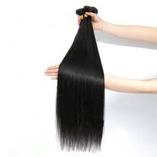 Brazilian Hair Bundles Straight Human Hair Weave Bundles Remy Hair Extension Natural Black 1/3 Pcs 12-32 Inches - Natural Black - View 26