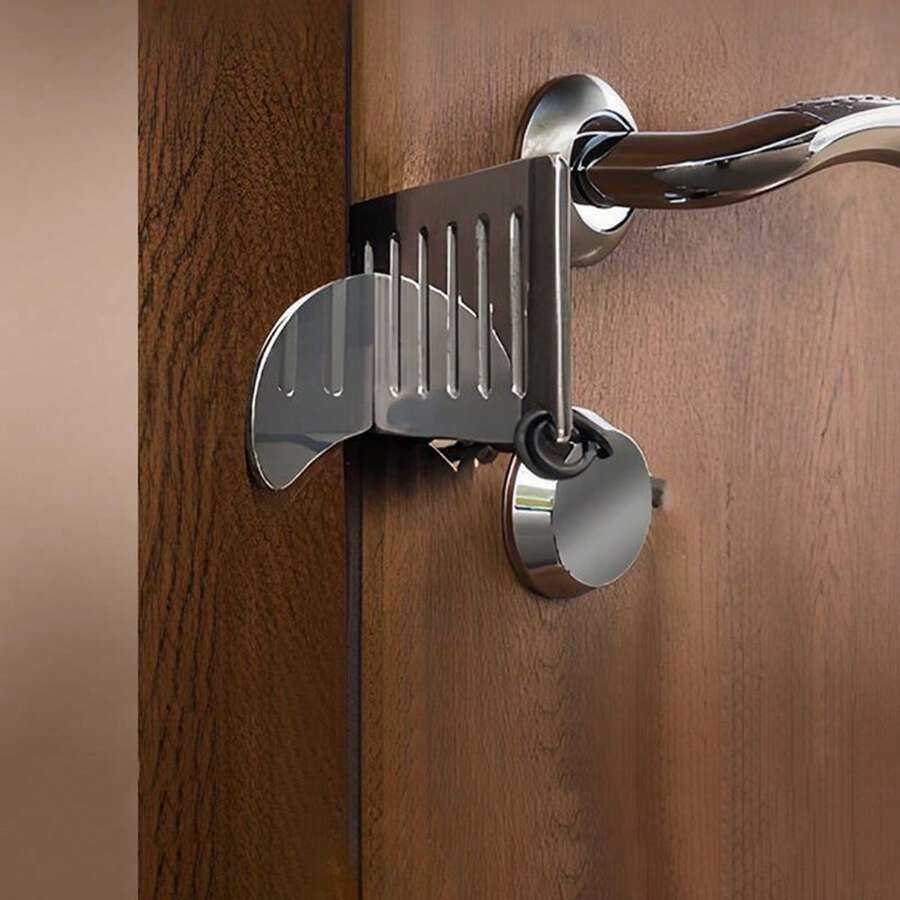 1/2set Door Stopper, Used For Door Stopper, Home, Business Trip, Living Alone Door Stopper Anti-Wolf Door Blocking Anti-Theft Home Door Stopper - Single-chip - View 1