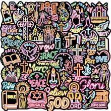 50PCS Bible Neon Graffiti Stickers Decoration Luggage Phone Guitar Scrapbook Sticker Classic - 1 Set - View 13